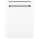 ZLINE 24 in. Monument Series 3rd Rack Dishwasher with Auto Door Open Drying, 44dBa, White Matte Panel (DWMT-WM-24)