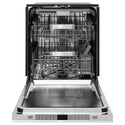 ZLINE Autograph Edition 24 in. Monument Series 3rd Rack Dishwasher with Auto Door Open Drying, 44dBa, Stainless Steel Panel with Champagne Bronze Handle (DWMTZ-304-24-CB)
