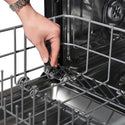 ZLINE Autograph Edition 24 in. Monument Series 3rd Rack Dishwasher with Auto Door Open Drying, 44dBa, Black Matte Panel with Champagne Bronze Handle (DWMTZ-BLM-24-CB)