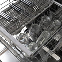 ZLINE Autograph Edition 24 in. Monument Series 3rd Rack Dishwasher with Auto Door Open Drying, 44dBa, Black Stainless Steel Panel with Polished Gold Handle (DWMTZ-BS-24-G)