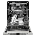 ZLINE Autograph Edition 24 in. Monument Series 3rd Rack Dishwasher with Auto Door Open Drying, 44dBa, Black Stainless Steel Panel with Polished Gold Handle (DWMTZ-BS-24-G)