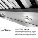 ZLINE 72 in. Under Cabinet Outdoor Grill Hood (GOU2-72)