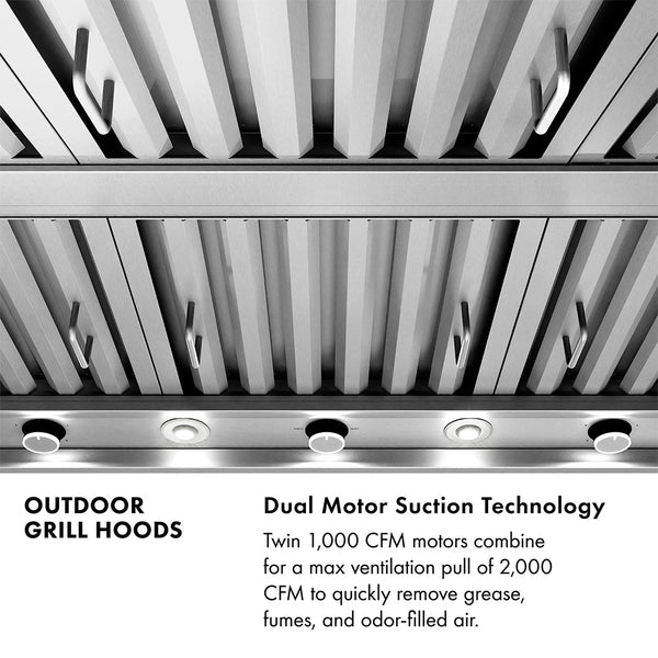 ZLINE 48 in. Wall Mount Outdoor Grill Hood (GOW2-48)