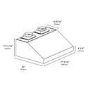 ZLINE 72 in. Under Cabinet Outdoor Grill Hood (GOU1-72)
