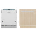 ZLINE 24 in. Panel Ready Top Control Dishwasher with Stainless Steel Tub, 52dBa (DW7713-24)