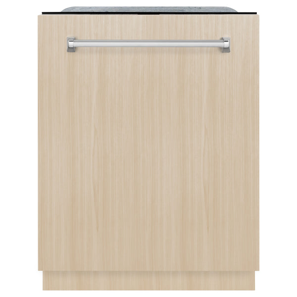 ZLINE 24 in. Monument Series 3rd Rack Top Touch Control Dishwasher in Custom Panel Ready with Stainless Steel Tub, 45dBa (DWMT-24)