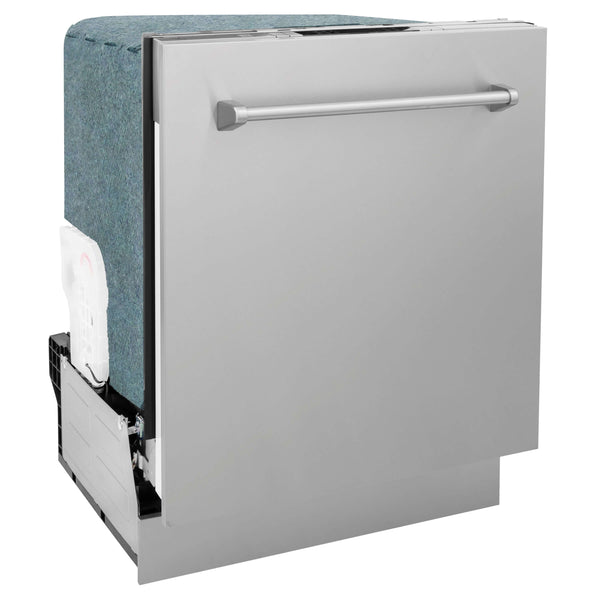 ZLINE 24" Stainless Steel Dishwasher side with door closed.