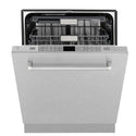 ZLINE 24 in. Monument Series 3rd Rack Top Touch Control Dishwasher with Fingerprint Resistant Stainless Steel Panel, 45dBa (DWMT-SN-24)