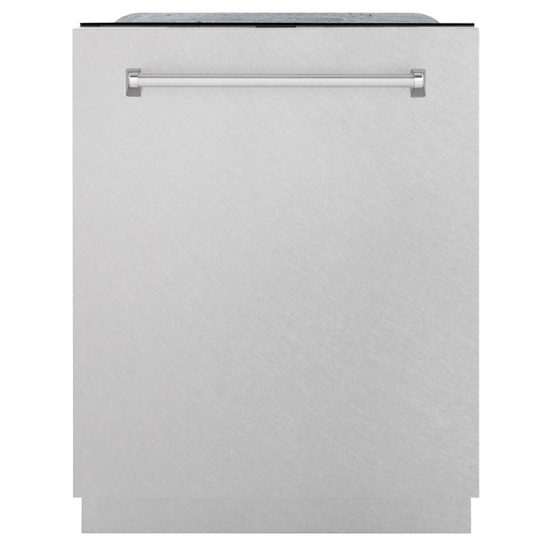 ZLINE 24 in. Monument Series 3rd Rack Top Touch Control Dishwasher with Fingerprint Resistant Stainless Steel Panel, 45dBa (DWMT-SN-24)