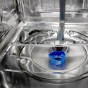 ZLINE 24 in. Monument Series 3rd Rack Top Touch Control Dishwasher with Stainless Steel Panel, 45dBa (DWMT-304-24) close-up, primary spray arm inside tub.