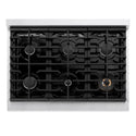 ZLINE 36 in. Paramount Gas Rangetop with 6 Burners and Porcelain Cooktop in DuraSnow® Stainless Steel (SRTS-36)