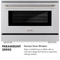 ZLINE Autograph Edition 30 in. 4.2 cu. ft. Paramount Gas Range with 4 Burner DuoPro™ Cooktop and Convection Gas Oven in Stainless Steel with White Matte Door and Polished Gold Accents (PSGRZ-WM-30-G)