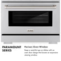 ZLINE 30 in. 4.2 cu. ft. Paramount Gas Range with 4 Burner DuoPro™ Cooktop and Convection Gas Oven in Satin Stainless Steel with White Matte Door (PSGRS-WM-30)