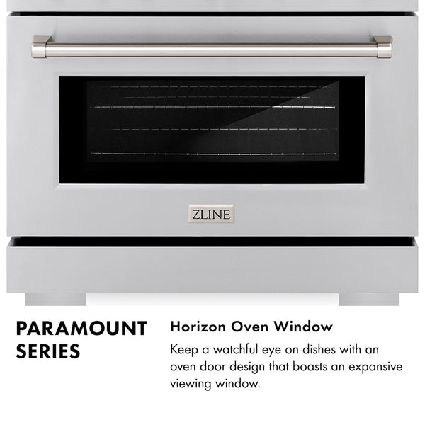 ZLINE Autograph Edition 48 in. 6.7 cu. ft. Paramount Dual Fuel Range with 8 Burner DuoPro™ Cooktop and Dual Ovens in Stainless Steel and Matte Black Accents (PSDRZ-48-MB)