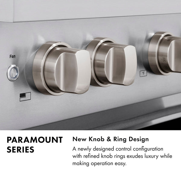 ZLINE Autograph Edition 48 in. 6.7 cu. ft. Paramount Double Oven Gas Range with 8 Burner Cooktop in Black Stainless Steel and Champagne Bronze Helix Handles and Knob Accents (SGRBZ-48-KCB)