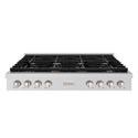 ZLINE 48 in. Paramount Gas Rangetop with 8 Burners and Porcelain Cooktop in Stainless Steel (SRT48)