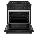 ZLINE 36 in. 5.2 cu. ft. Paramount Gas Range with Convection Gas Oven in Black Stainless Steel with 6 Brass Burners (SGRB-BR-36)