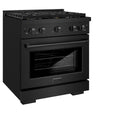 ZLINE 36 in. 5.2 cu. ft. Paramount Gas Range with Convection Gas Oven in Black Stainless Steel with 6 Brass Burners (SGRB-BR-36)