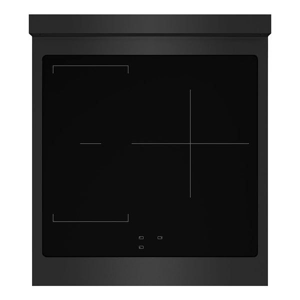 ZLINE Autograph Edition 24 in. 3.2 cu. ft. Paramount Induction Range with 3 Element Cooktop and Electric Convection Oven in Black Stainless Steel with Champagne Bronze Accents (SINRBZ-24-CB)