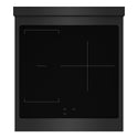 ZLINE Autograph Edition 24 in. 3.2 cu. ft. Paramount Induction Range with 3 Element Cooktop and Electric Convection Oven in Black Stainless Steel with Polished Gold Accents (SINRBZ-24-G)