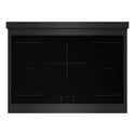 ZLINE Autograph Edition 36 in. 5.2 cu. ft. Paramount Induction Range with 5 Element Cooktop and Electric Convection Oven in Black Stainless Steel with Champagne Bronze Helix Handle and Knob Accents (SINRBZ-36-KCB)