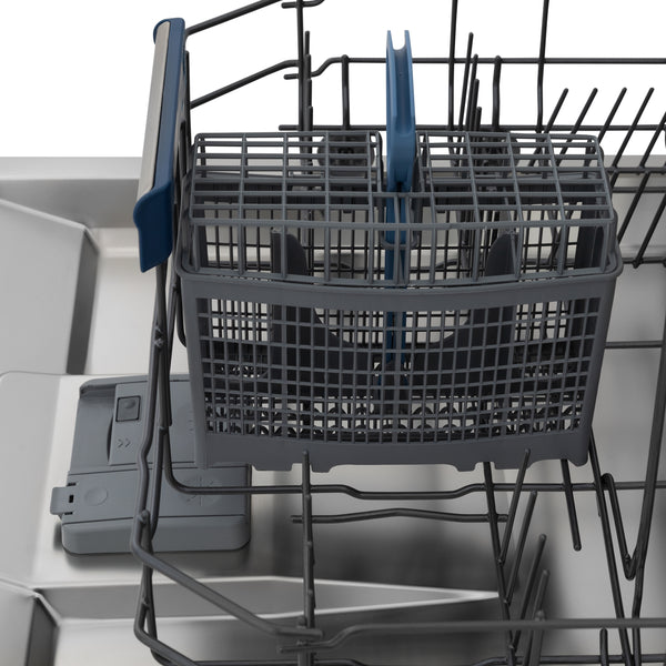 ZLINE 24 in. Tallac Series 3rd Rack Dishwasher with Black Stainless Steel Panel and Traditional Handle, 51dBa (DWV-BS-24)