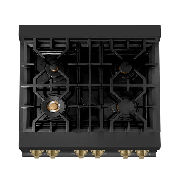 ZLINE 30" Range top view of cooktop.