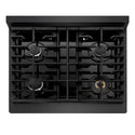 ZLINE 30 in. 4.2 cu. ft. Paramount Gas Range with 4 Burner Cooktop and Convection Gas Oven in Black Satin Stainless Steel (SGRBS-30)
