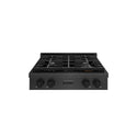 ZLINE 30 in. Paramount Gas Rangetop with 4 Burners and Porcelain Cooktop in Black Satin Stainless Steel (SRTBS-30)
