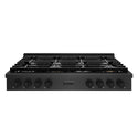 ZLINE 48 in. Paramount Gas Rangetop with 8 Burners and Porcelain Cooktop in Black Satin Stainless Steel (SRTBS-48)