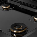 ZLINE Autograph Edition 30 in. Paramount Gas Rangetop with 4 Burners and Porcelain Cooktop in Black Satin Stainless Steel with Champagne Bronze Accents (SRTBSZ-30-CB)