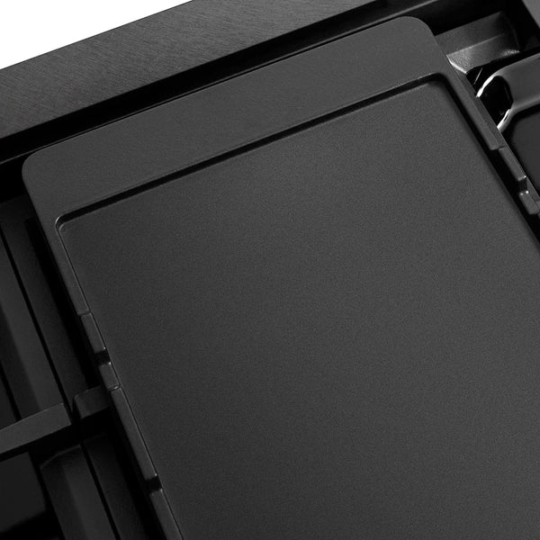 ZLINE Autograph Edition 48 in. Paramount Gas Rangetop with 8 Burner DuoPro™ Cooktop in Black Satin Stainless Steel and Champagne Bronze Accents (PSRTBSZ-48-CB)