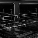 ZLINE Autograph Edition 48 in. 6.7 cu. ft. Paramount Dual Fuel Range with 8 Burner DuoPro™ Cooktop and Dual Ovens in Black Stainless Steel with Champagne Bronze Helix Handles and Accents (PSDRBZ-48-KCB)