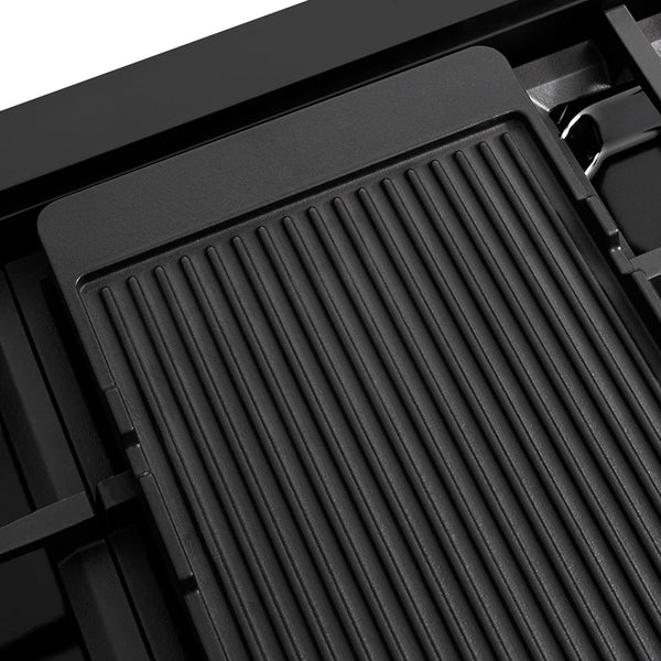 ZLINE Autograph Edition 48 in. 6.7 cu. ft. Paramount Gas Range with 8 Burner DuoPro™ Cooktop and Dual Ovens in Black Stainless Steel with Champagne Bronze Helix Handles and Accents (PSGRBZ-48-KCB)