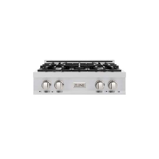 ZLINE 30 in. Classic Gas Rangetop with 4 Burners and Porcelain Cooktop in Stainless Steel (RT30)