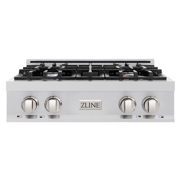 ZLINE 30 in. Classic Gas Rangetop with 4 Burners and Porcelain Cooktop in Stainless Steel (RT30)
