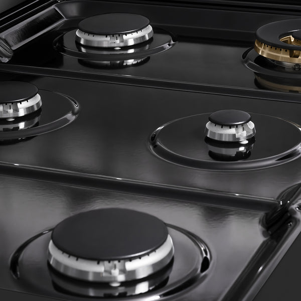ZLINE 36 in. Classic Gas Rangetop with 6 Burners and Porcelain Cooktop in Black Stainless Steel (RTB2-36)