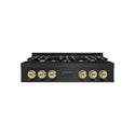 ZLINE Autograph Edition 36 in. Classic Gas Rangetop with 6 Burners and Porcelain Cooktop in Black Stainless Steel with Champagne Bronze Accents (RTBZ-36-CB)