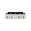 ZLINE Autograph Edition 36 in. Classic Gas Rangetop with 6 Burners and Porcelain Cooktop in Satin Stainless Steel with Polished Gold Accents (RTSZ-36-G)