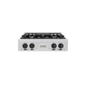ZLINE Autograph Edition 30 in. Classic Gas Rangetop with 4 Burners and Porcelain Cooktop in Stainless Steel with Matte Black Accents (RTZ-30-MB)