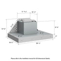 ZLINE 28 in. DuraMount™ Wall Mount Range Hood Insert in Stainless Steel (683-28)