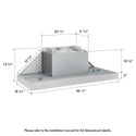 ZLINE 46 in. DuraMount™ Wall Mount Range Hood Insert in Stainless Steel (683-46)