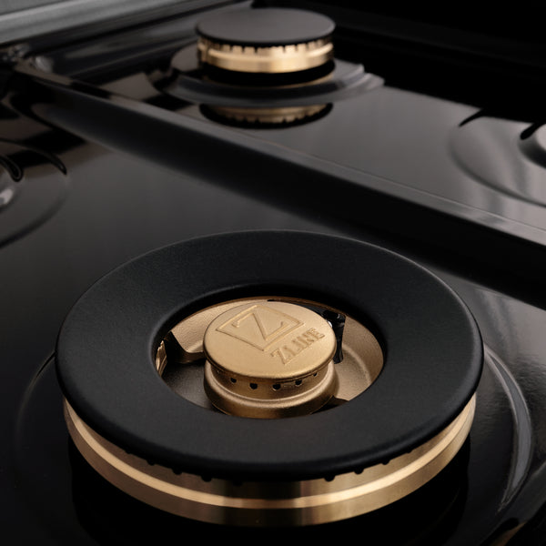 ZLINE 48 in. Legacy Gas Rangetop with 6 Brass Burners and Porcelain Cooktop in Satin Stainless Steel (RTS-BR-48)