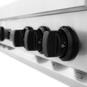 Matte Black accent knobs close up
