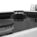 Sealed Italian-made burners and black porcelain top on ZLINE Drop-in Gas Cooktop.