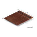 ZLINE 24" Tallac Series 3rd Rack Dishwasher with Hand-Hammered Copper Panel and Traditional Handle, 51dBa (DWV-HH-24) dimensional diagram with measurements.