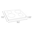 ZLINE 24 in. Induction Cooktop with 4 burners (RCIND-24) dimensional diagram with measurements.