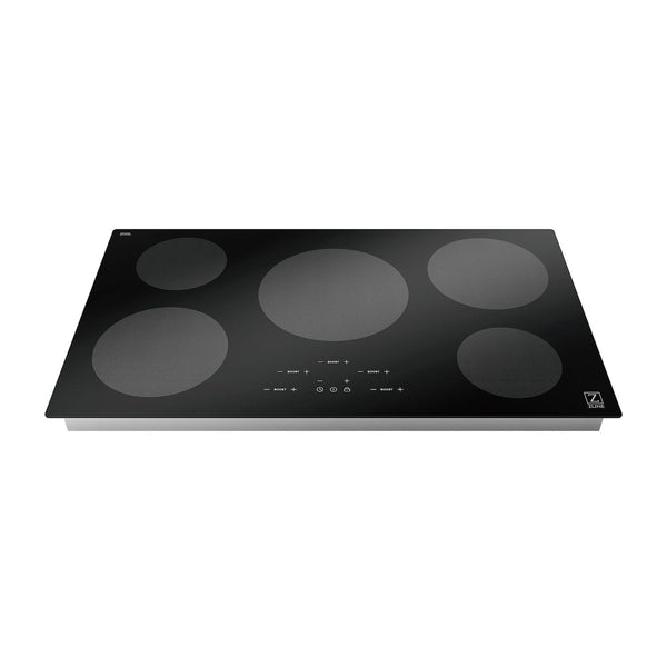 ZLINE 36 in. Induction Cooktop with 5 burners (RCIND-36) front.