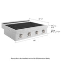 ZLINE 30 in. Paramount Induction Rangetop with 4 Element Cooktop in Satin Stainless Steel (SINRTS-30)