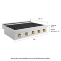 ZLINE Autograph Edition 36 in. Paramount Induction Rangetop with 5 Element Cooktop in Satin Stainless Steel and Champagne Bronze Accents (SINRTSZ-36-CB)